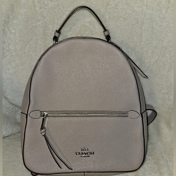 Coach Jordyn Leather Backpack in Chalk - Picture 2 of 12
